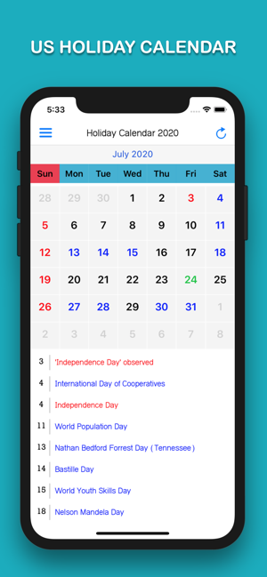 US Holiday Calendar(圖3)-速報App