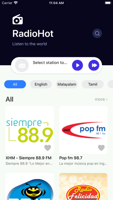 Screenshot #1 pour RadioHot-Listen to the world
