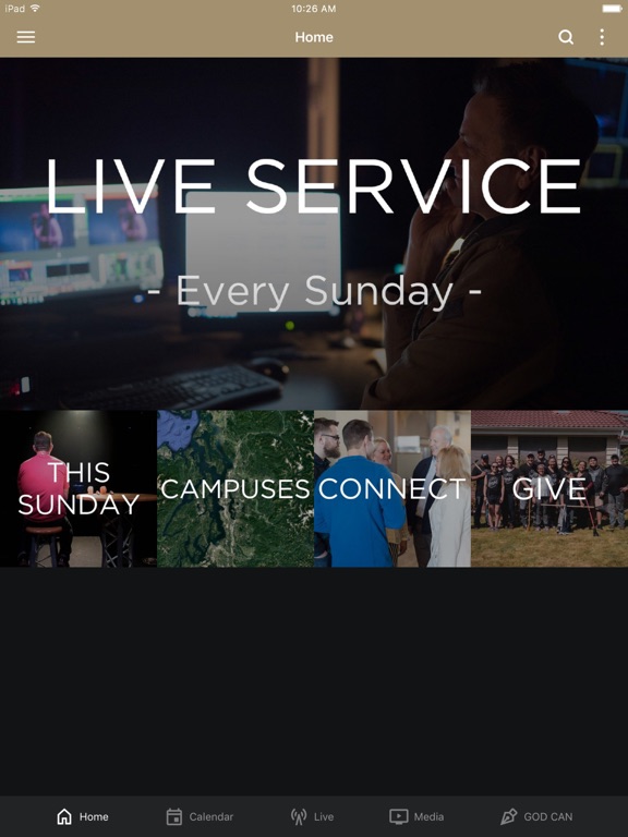 Gold Creek Community Church iPad screenshot 1 - Lifestyle app