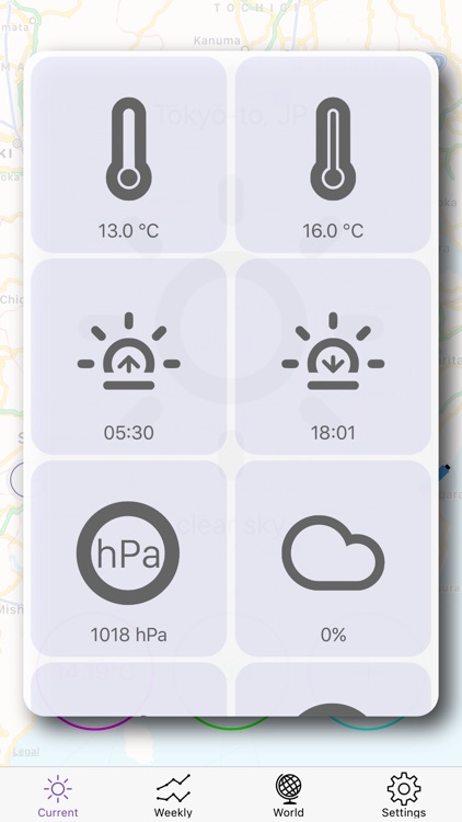 FLAT Weather Clock for iPhone