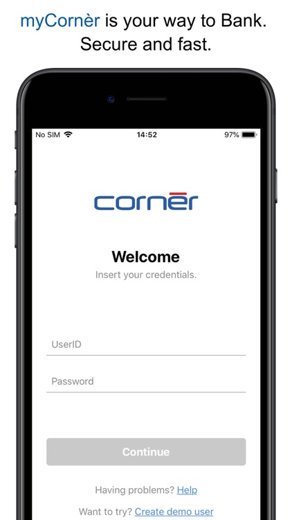 myCornèr - Cornèr Bank mobile