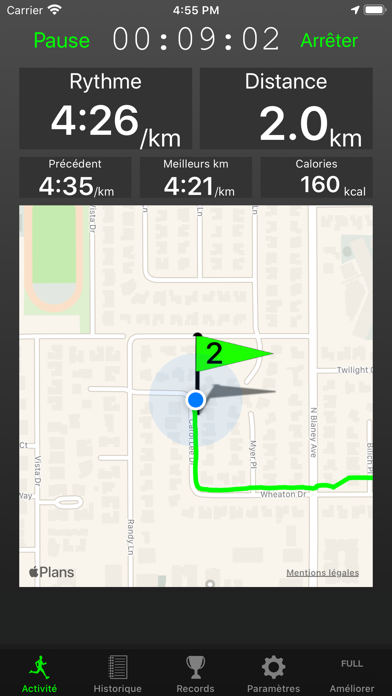 Screenshot #1 pour Fitmeter Run – GPS courir