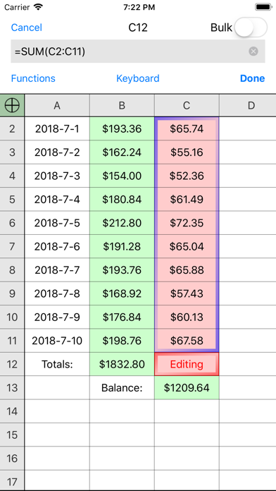 Utility Spreadsheet Pro Screenshot