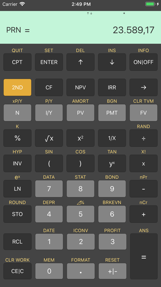 #2. BA II Plus Calculator (iOS) 来自: 国栋 焦