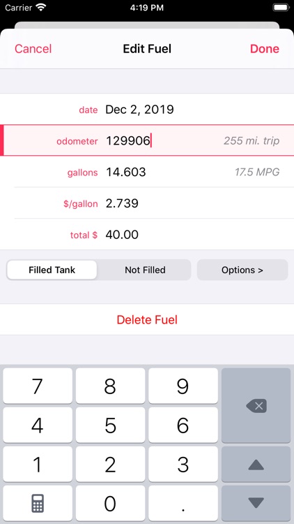 Road Trip MPG Lite