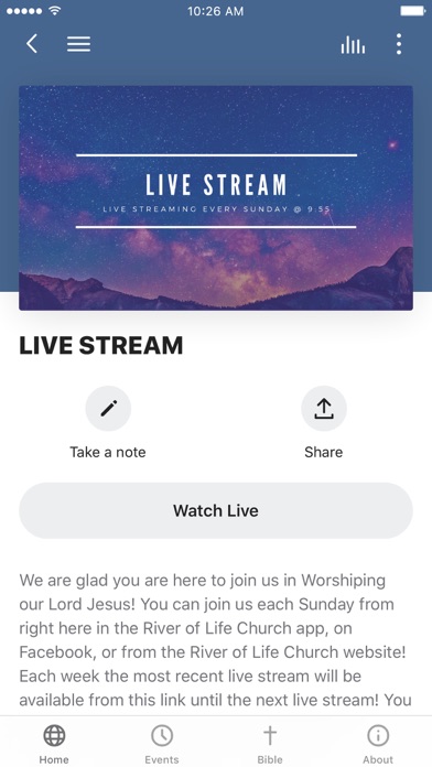 The River of Life Church App Screenshot
