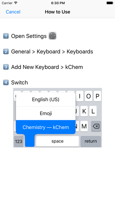 Screenshot #3 pour kChem - Chemistry Keyboard
