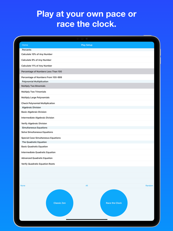 Mathemagics: Algebra Practice iPad screenshot 4 - Education app