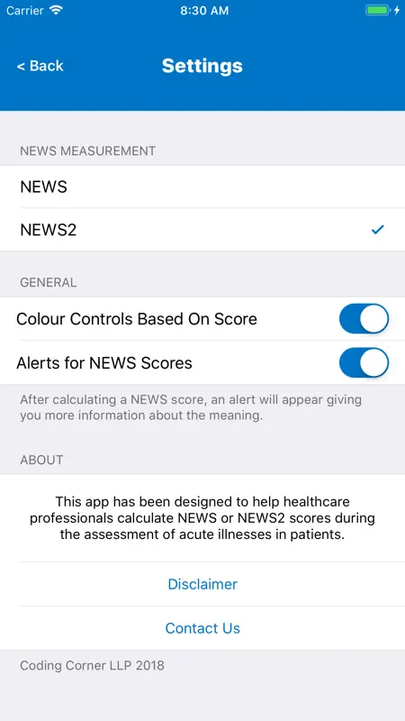 NEWS2 Calculator screenshot 3 of 5