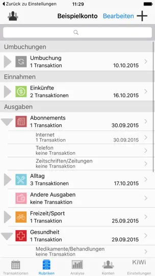 Screenshot von Visual Budget - Finances auf dem iPhone 5
