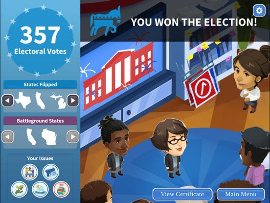 Win the White House iPad screenshot