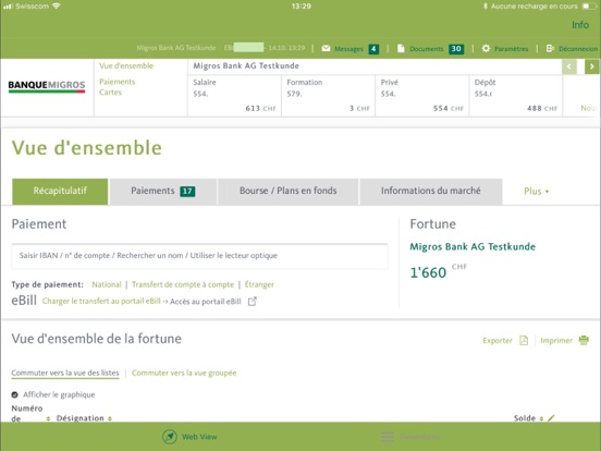 Screenshot #4 pour Banque Migros e-banking tablet