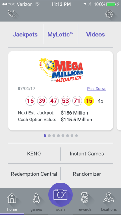 Ohio Lottery Screenshot