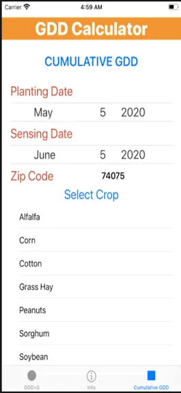Game screenshot Growing Degree Days Calculator apk