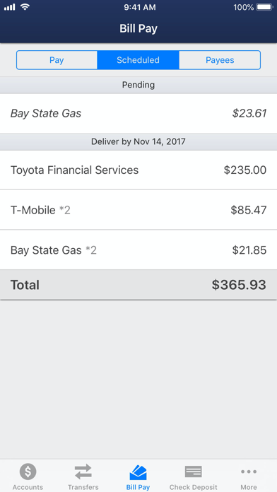 BayCoast Bank Mobile Screenshot