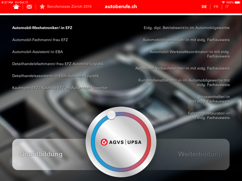 #1. AGVS Berufsinfo (iOS) By: Auto Gewerbe Verband Schweiz (AGVS)