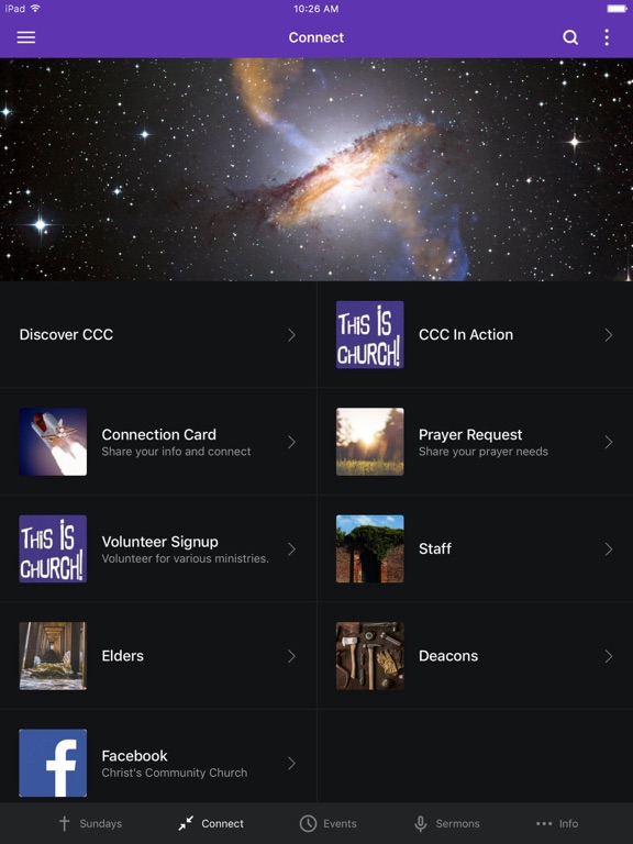 Christ's Community Church iPad screenshot 2 - Education app