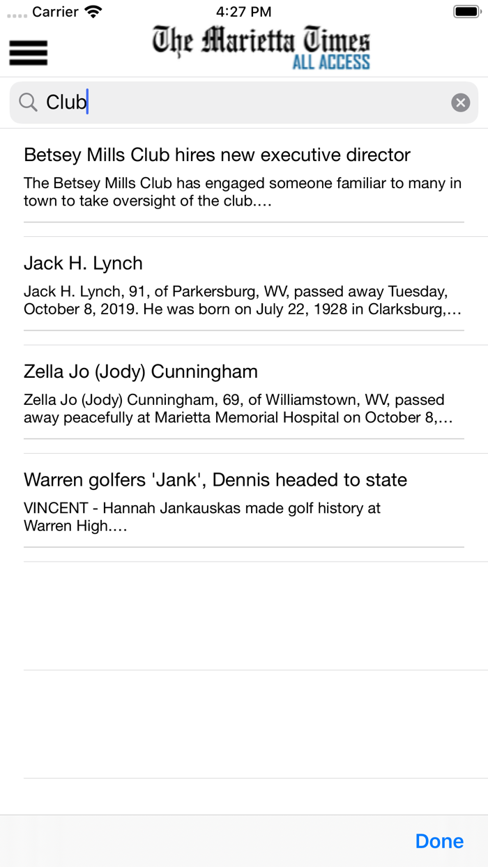 The Marietta Times All Access