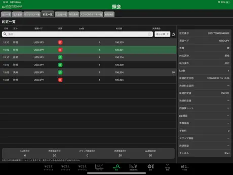 MATRIX TRADER for iPad バーチャル
