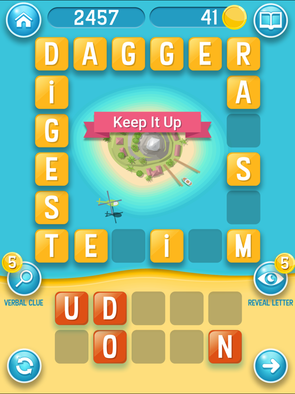 Crossword Island iPad screenshot