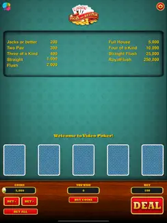 Video Poker ( Jacks or Better) iPad image 2
