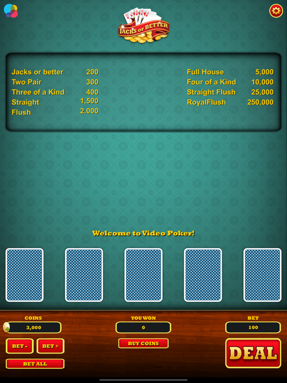 Screenshot #5 pour Video Poker ( Jacks or Better)