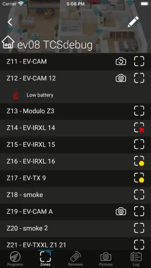 Tecnoalarm evolution screenshot 2