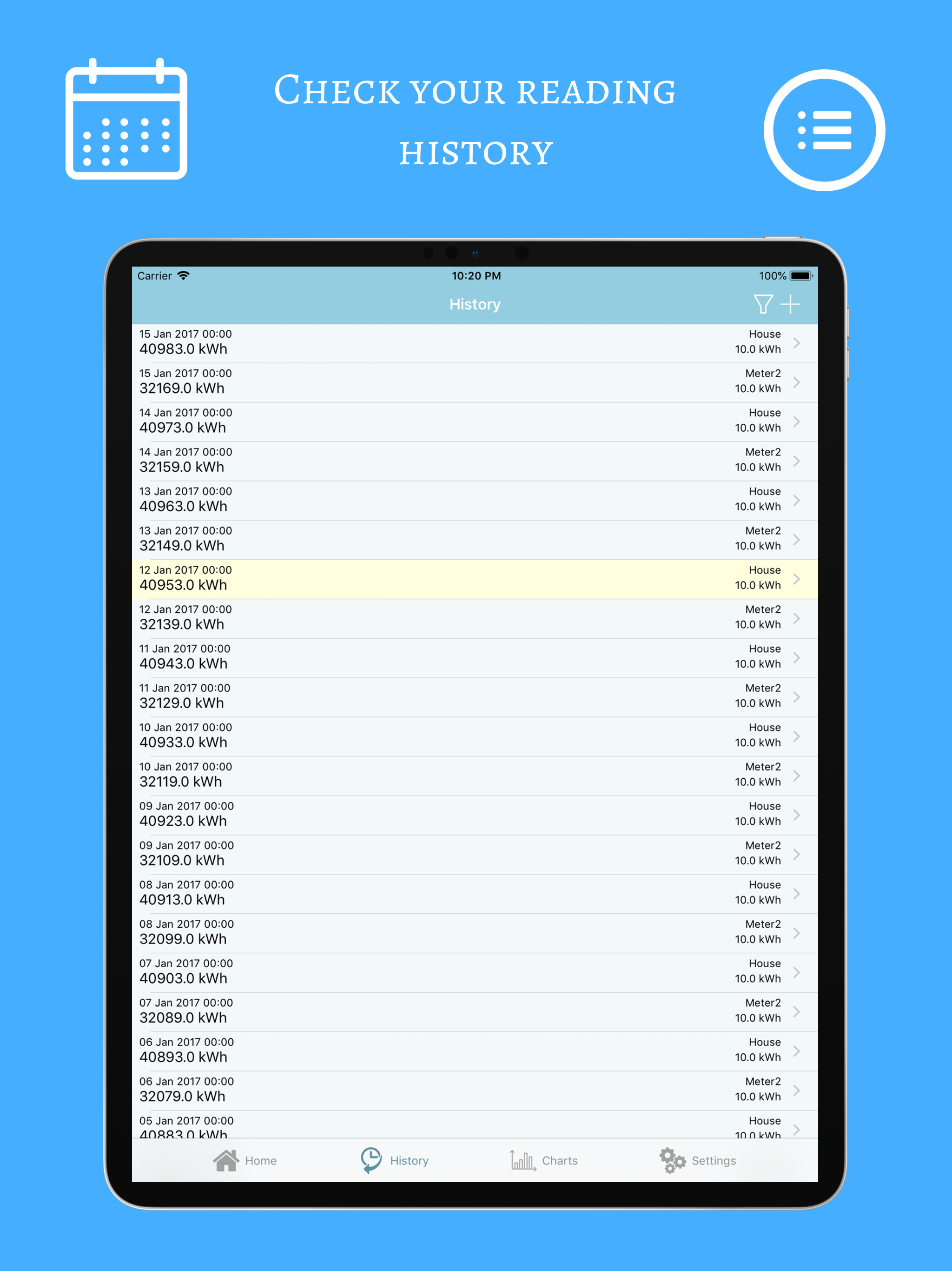 Electricity Meter Tracker