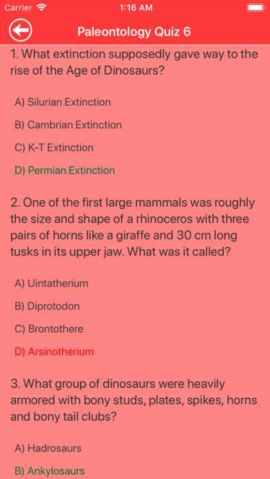 The Paleontology Quizzes screenshot 4