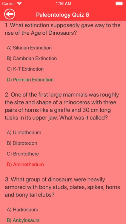 The Paleontology Quizzes screenshot-3