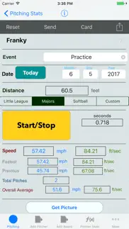 pitching & throwing radar gun iphone screenshot 1