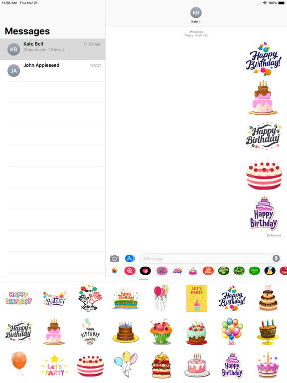 Screenshot #4 for 100+ Happy Birthday Stickers