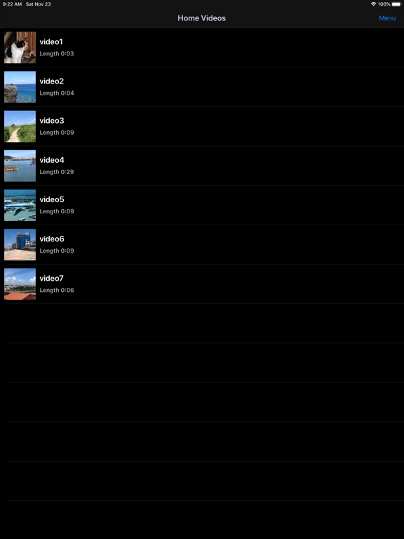 Video 2 CameraRoll  Home Video iPad screenshot