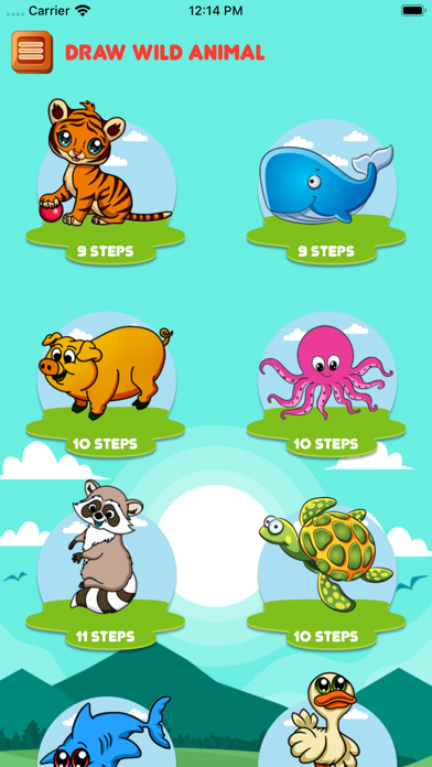 Draw Animals Step by Step Screenshot