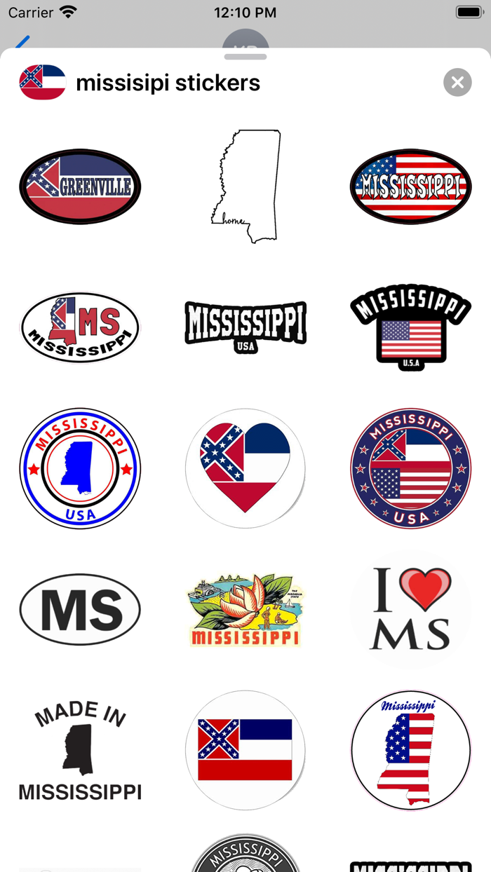 Mississippi emoji USA stickers