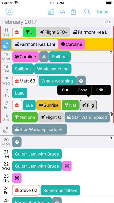 Month Calendar 2 screenshot 1 of 5