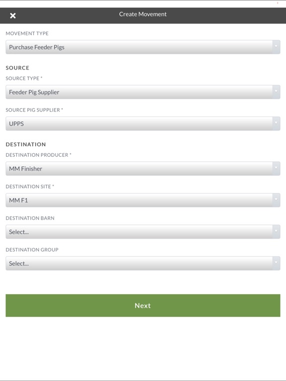 MetaFarms Mobile Movements iPad screenshot 1 - Productivity app