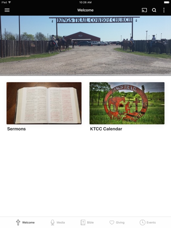 Kings Trail Cowboy Church iPad screenshot 1 - Education app