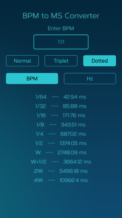 BPM to MS Converterのおすすめ画像4