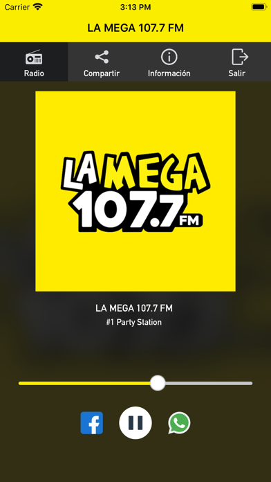 La Mega 107.7 FM iPhone screenshot 1 - Entertainment app