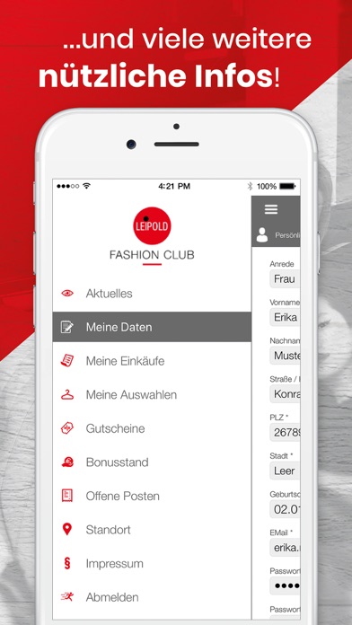 Modehaus Leipold Screenshot