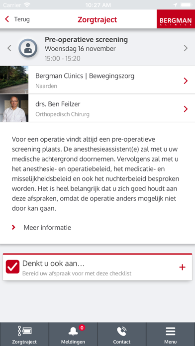 Mijn Bergman Clinics Screenshot