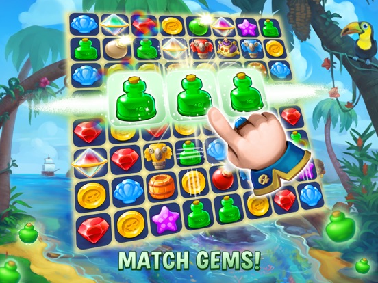 Pirates & Pearls: Match 3 Game iPad app afbeelding 1