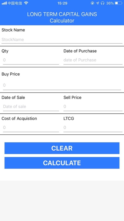 Long Term Capital Gain Tax Cal
