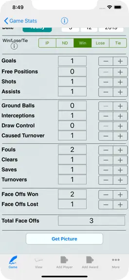 Game screenshot LaCrosse Player Tracker apk
