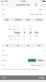 Easy Hours Lite screenshot