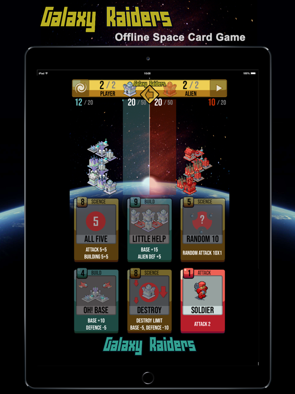 Screenshot #4 pour Galaxy Raiders - space cards