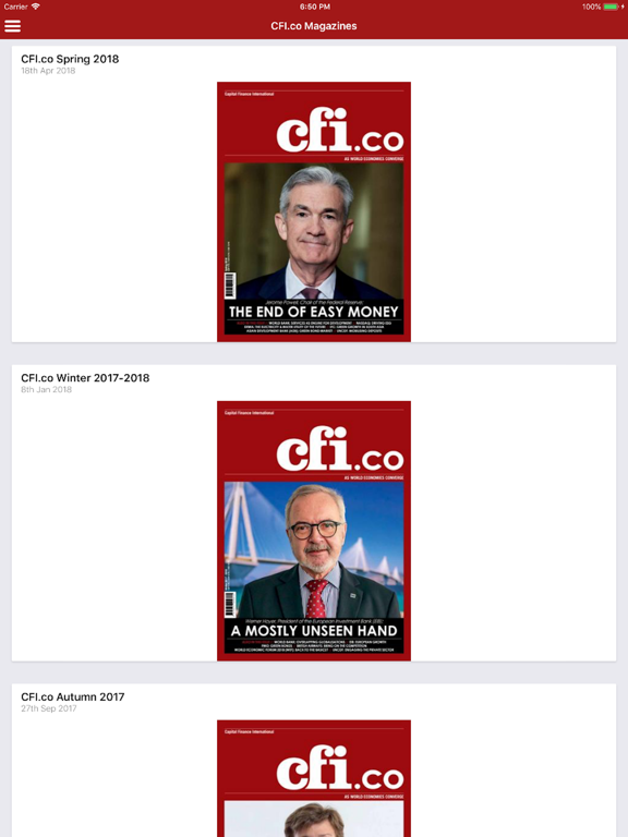CFI.co iPad screenshot