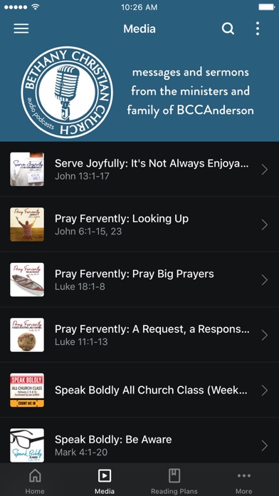 Bethany Christian Church App Screenshot