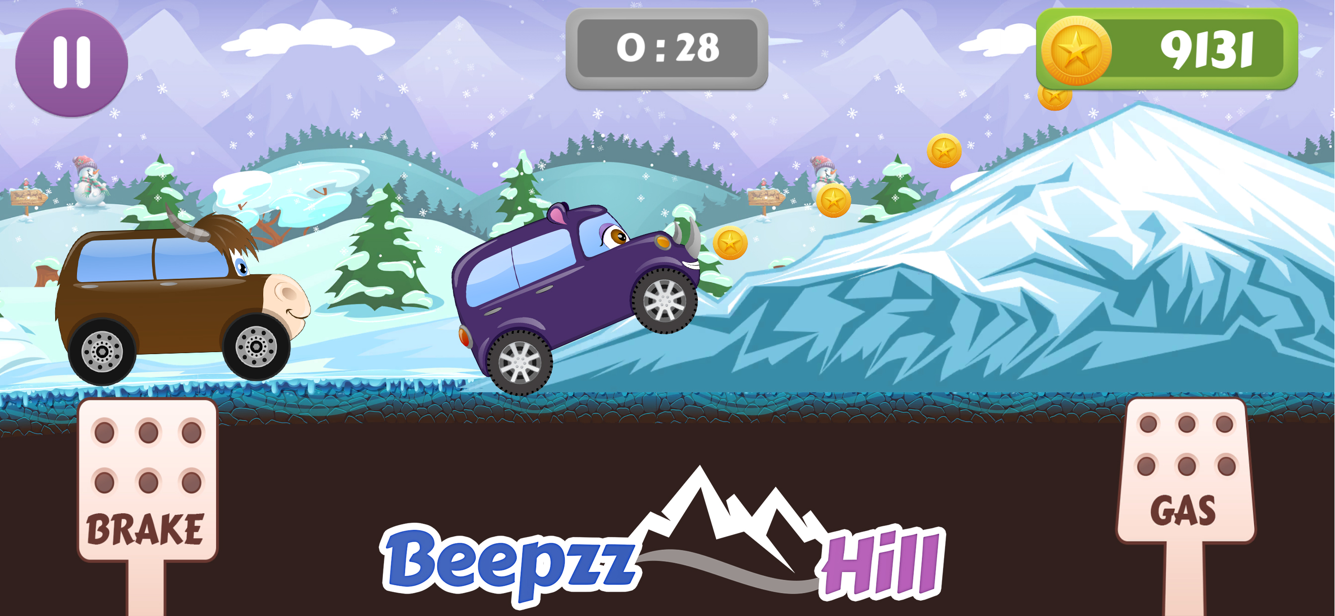 Racing game for toddlers